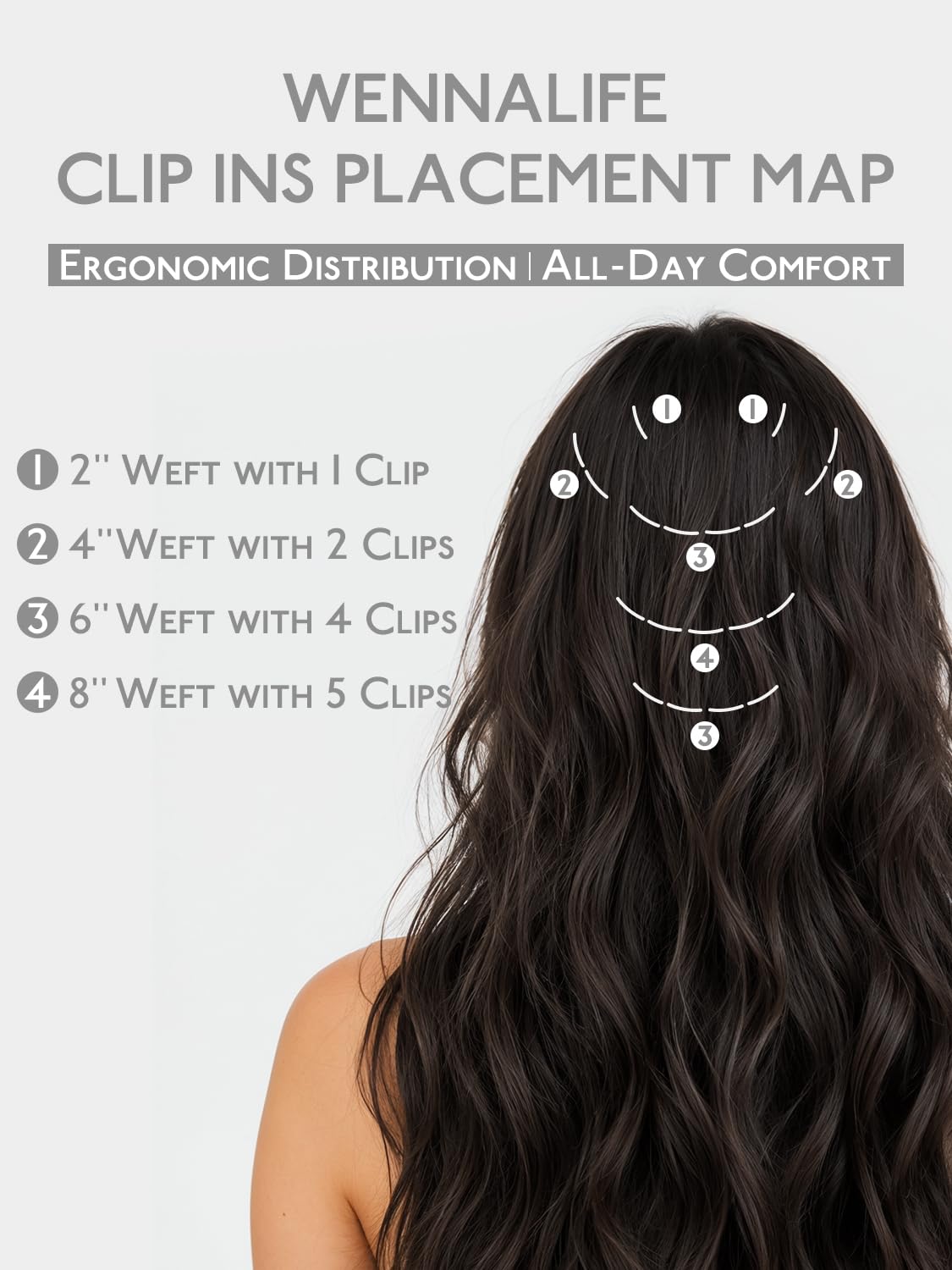 Thumbnail 6 de WENNALIFE Clip in Hair Extensions 24 Inch