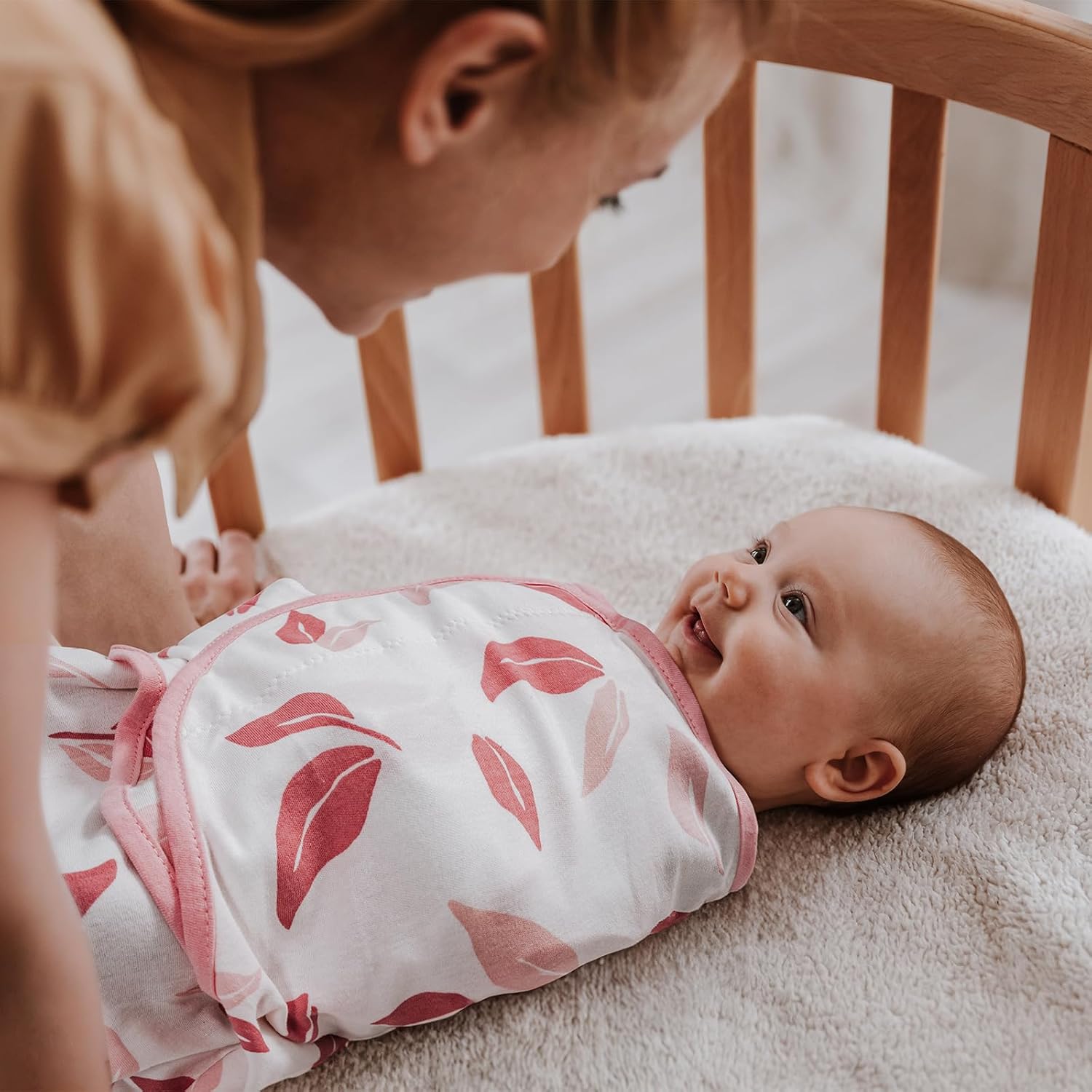 Thumbnail 1 de GLLQUEN BABY Baby Swaddle Wraps (0–3 Months) – 3 Pack Organic Cotton Swaddling Blankets, Oeko‑tex100, Flower design