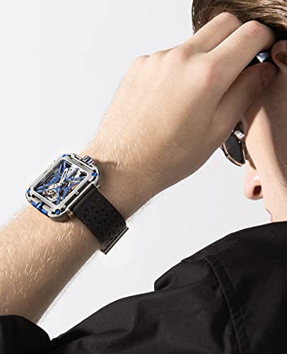 Thumbnail 5 de CIGA Design X Series SUV reloj automático hombre esqueleto de cristal de zafiro (Titanio Azul)