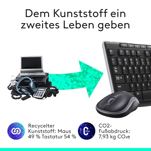 Detalle 2 de Logitech MK270 Kabelloses Set mit Tastatur und Maus für Windows