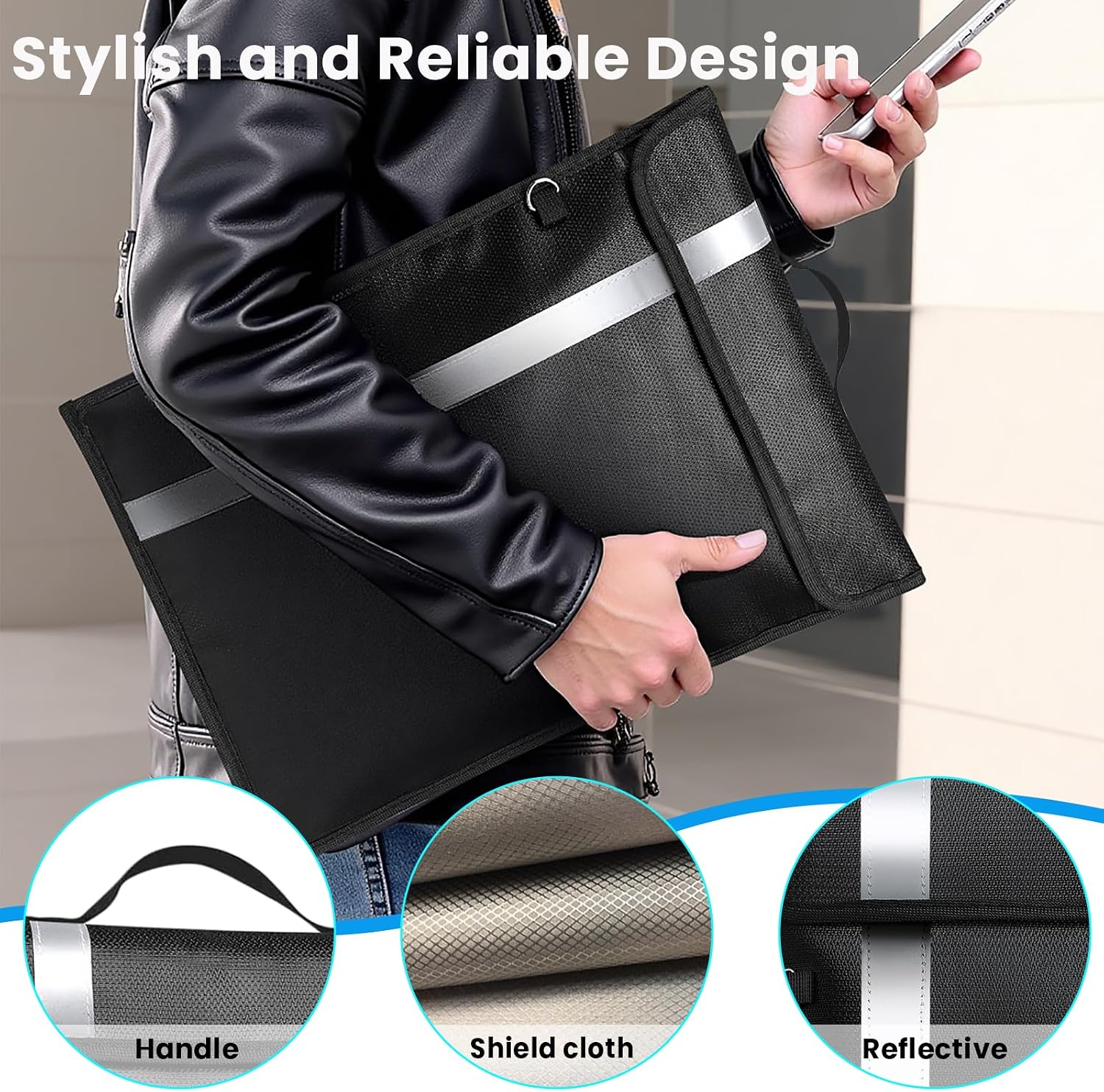 Detalle de Faraday Bags EMP Proof – 5-Pack Ultra-Portable Shielded Bags for Phones, Tablets, Laptops, and Car Keys