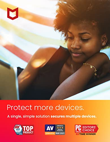 Detalle de McAfee Total Protection 3-Device Antivirus with VPN, Password Manager, and Dark Web Monitoring (1-Year Download Code)