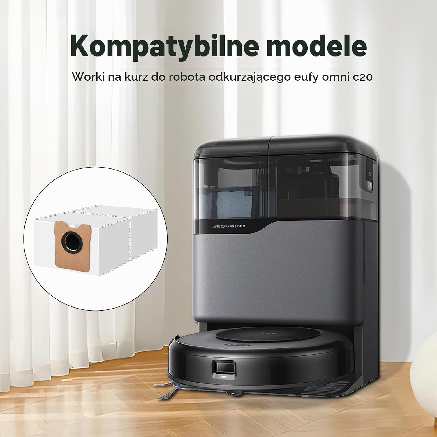 Detalle 2 de Fenkabs Omni C20 – 10 worków 3,1 l do robotów Eufy Omni C20 i C10