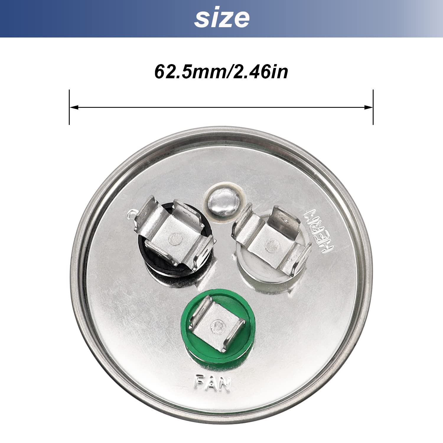 Detalle de Tnisesm dual run capacitor 45+5 uF