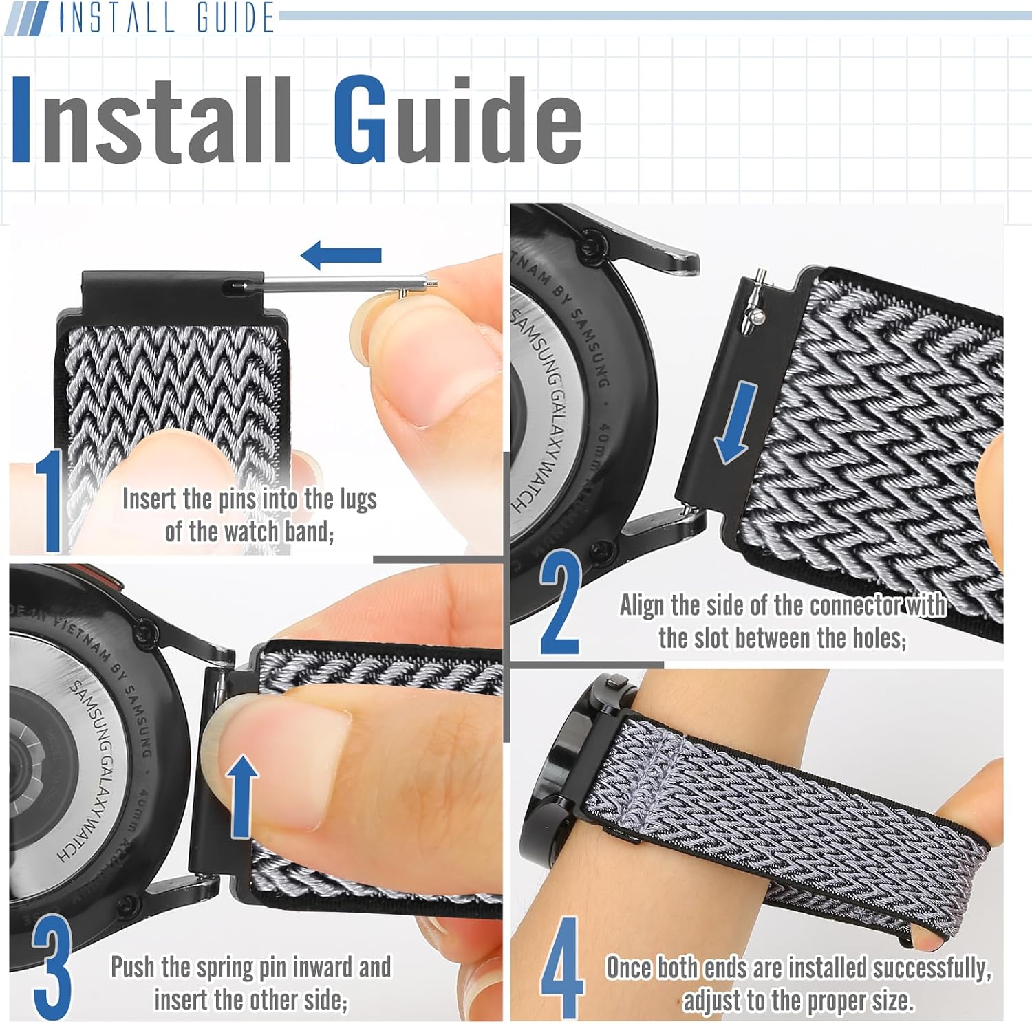 Thumbnail 2 de Yunshare Quick Release Watch Strap 18–24mm