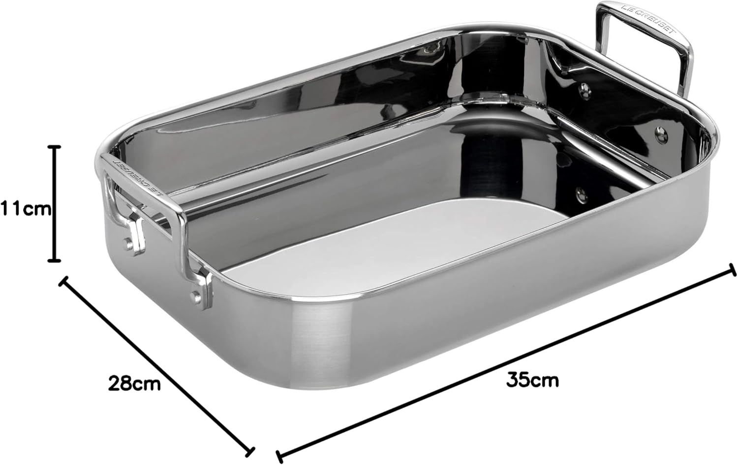 Thumbnail 2 de Le Creuset 3-Ply Stainless Steel Rectangular Roaster, 35 cm – A practical all-rounder for roasting and more