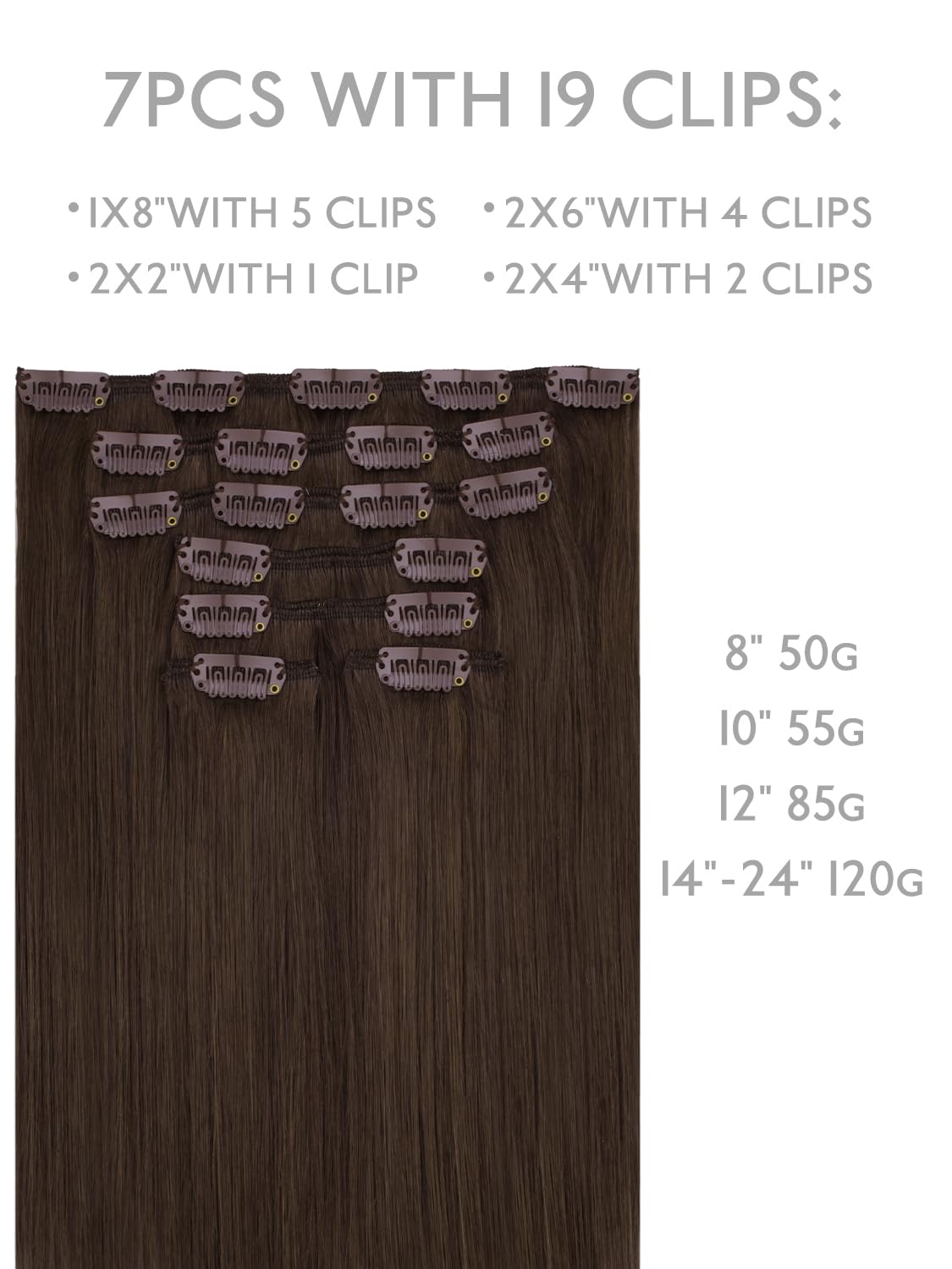 Detalle 2 de WENNALIFE Clip-in Echthaar Extensions 50 g