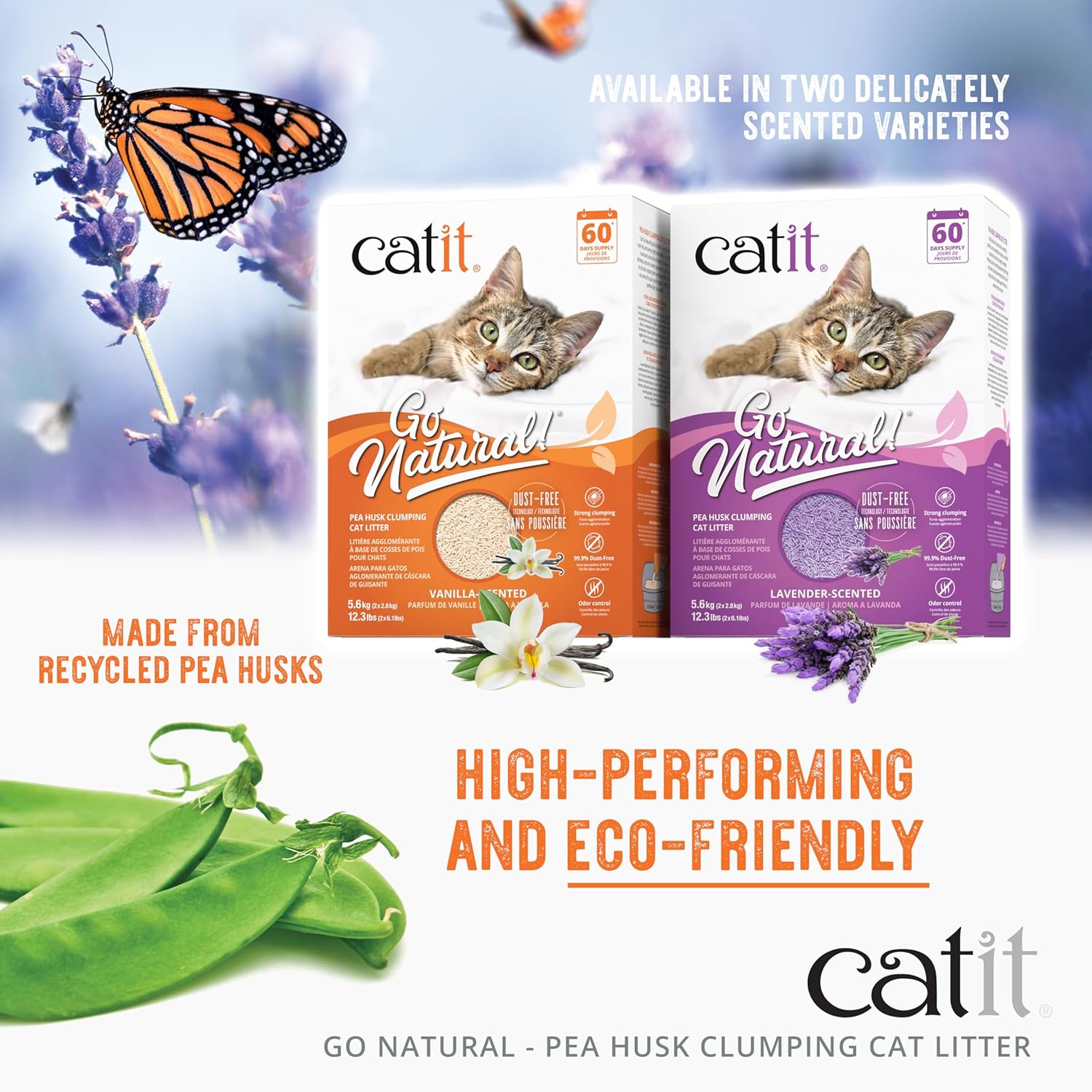 Detalle de Catit Go Natural! Arena Guisantes Vainilla 5.6 kg 🐱