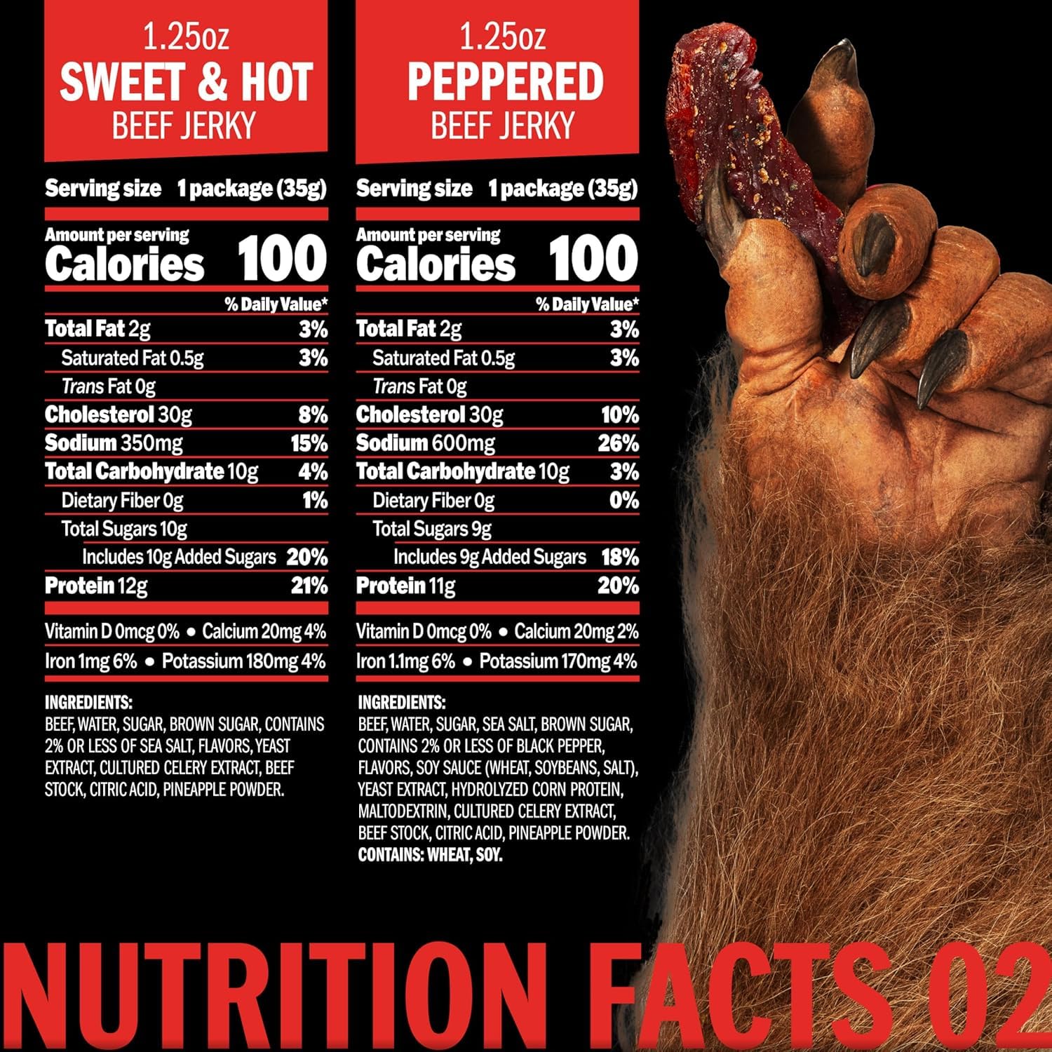 Detalle de Jack Link's 10000043850 Spicy Beef Jerky Variety Pack, 15 Ready-to-Eat Snacks