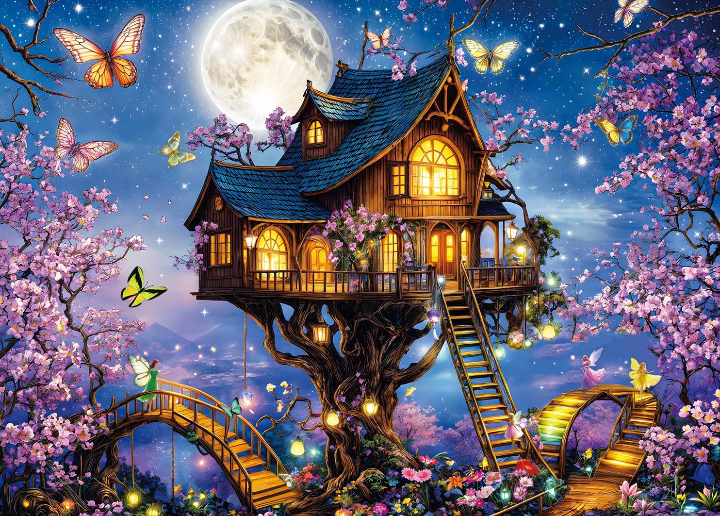 Detalle de 1000 piece jigsaw puzzle 70cm tree house