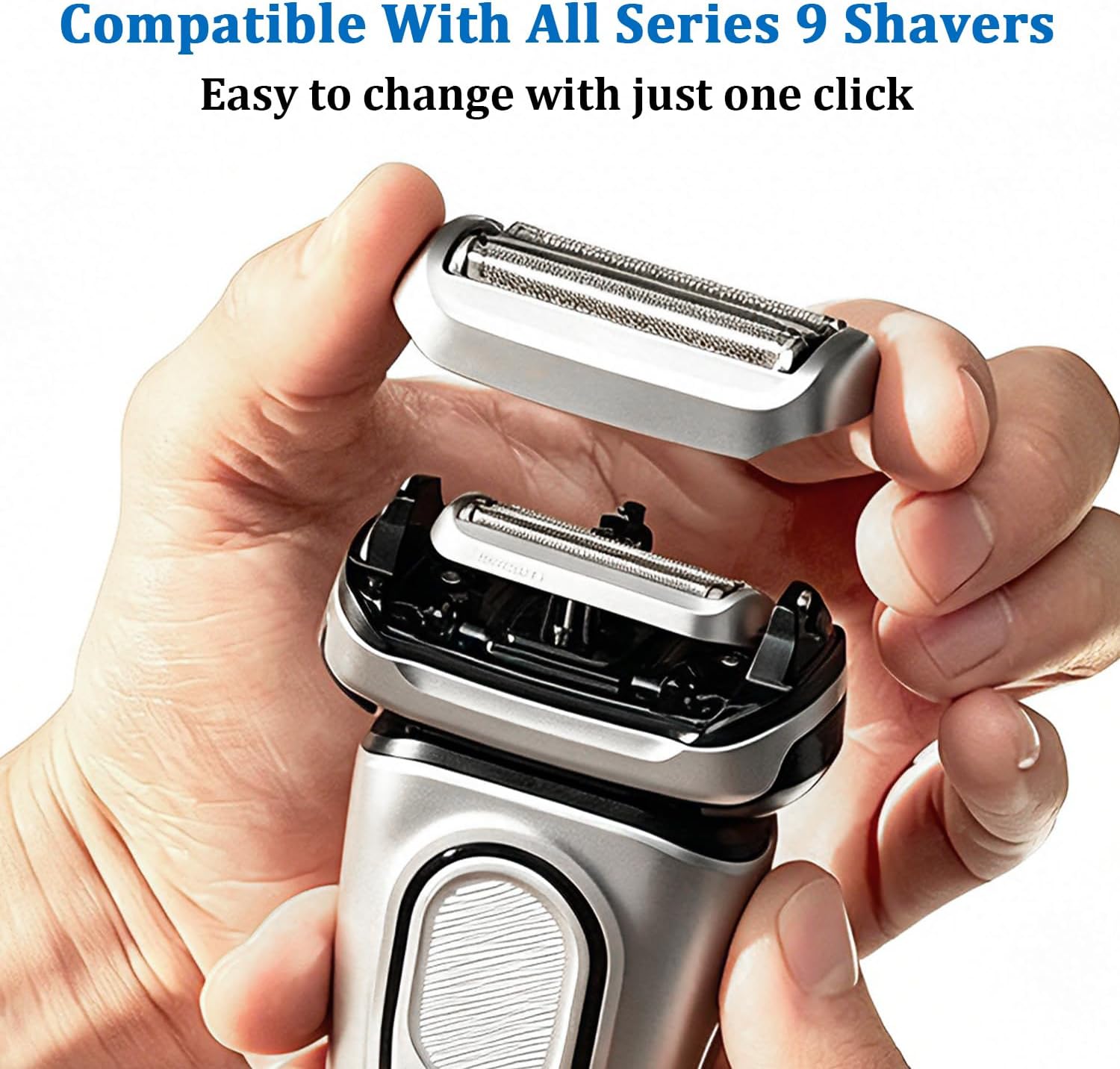 Detalle de Zaxiva X-94MShaver – głowica goląca 94M do Braun Series 9/9 Pro, srebrna