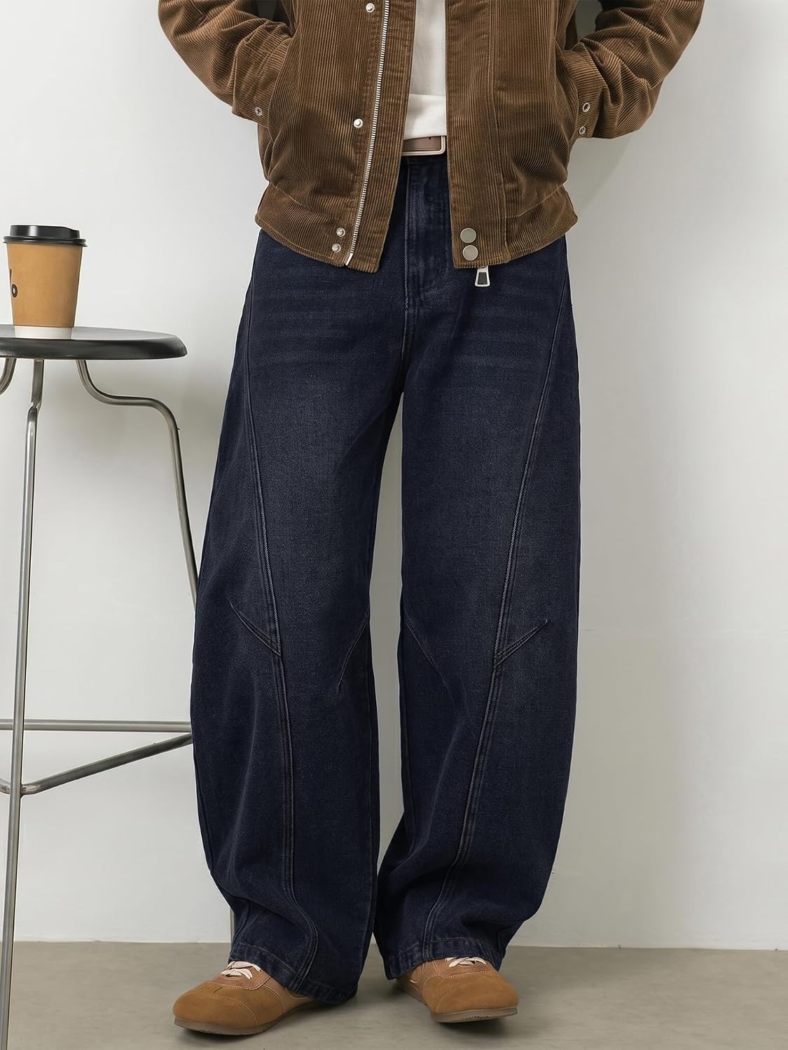 Thumbnail 1 de Icymay Mens Baggy Jeans, Wide-Leg Y2K Denim Pants