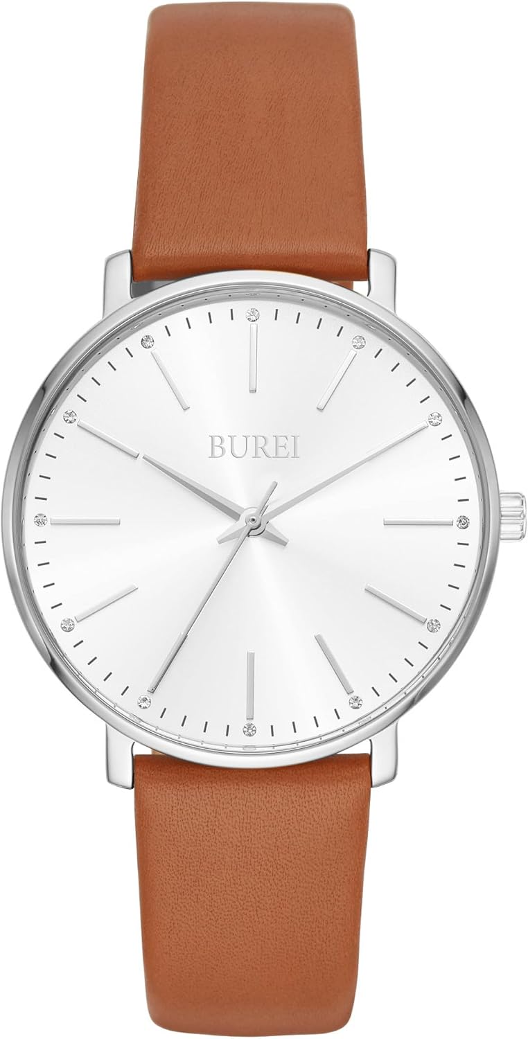 Thumbnail 6 de BUREI Damen Uhr Minimalistisch Analog Quarz