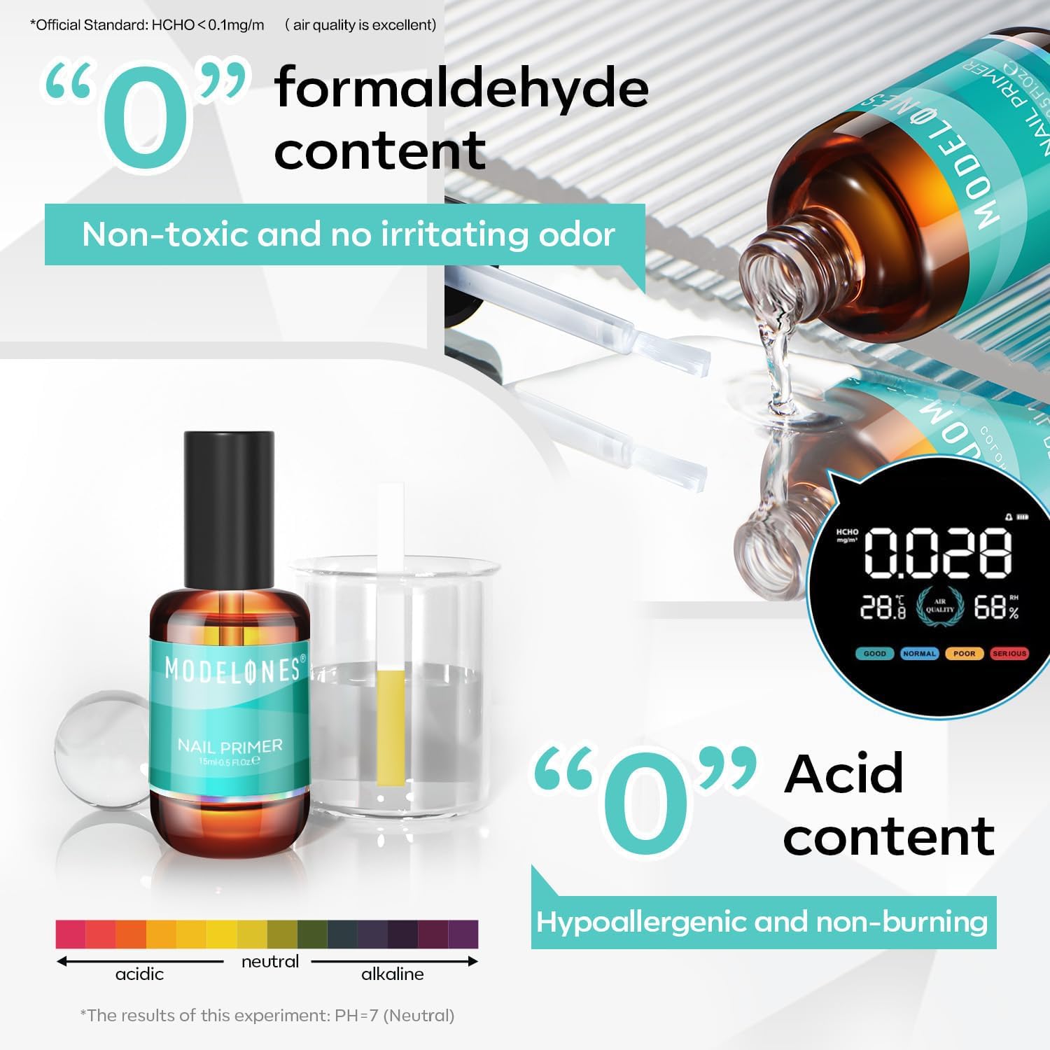 Detalle de modelones MO-BA0002 Nail Dehydrator and Primer Kit, Acid-Free, HEMA-Free