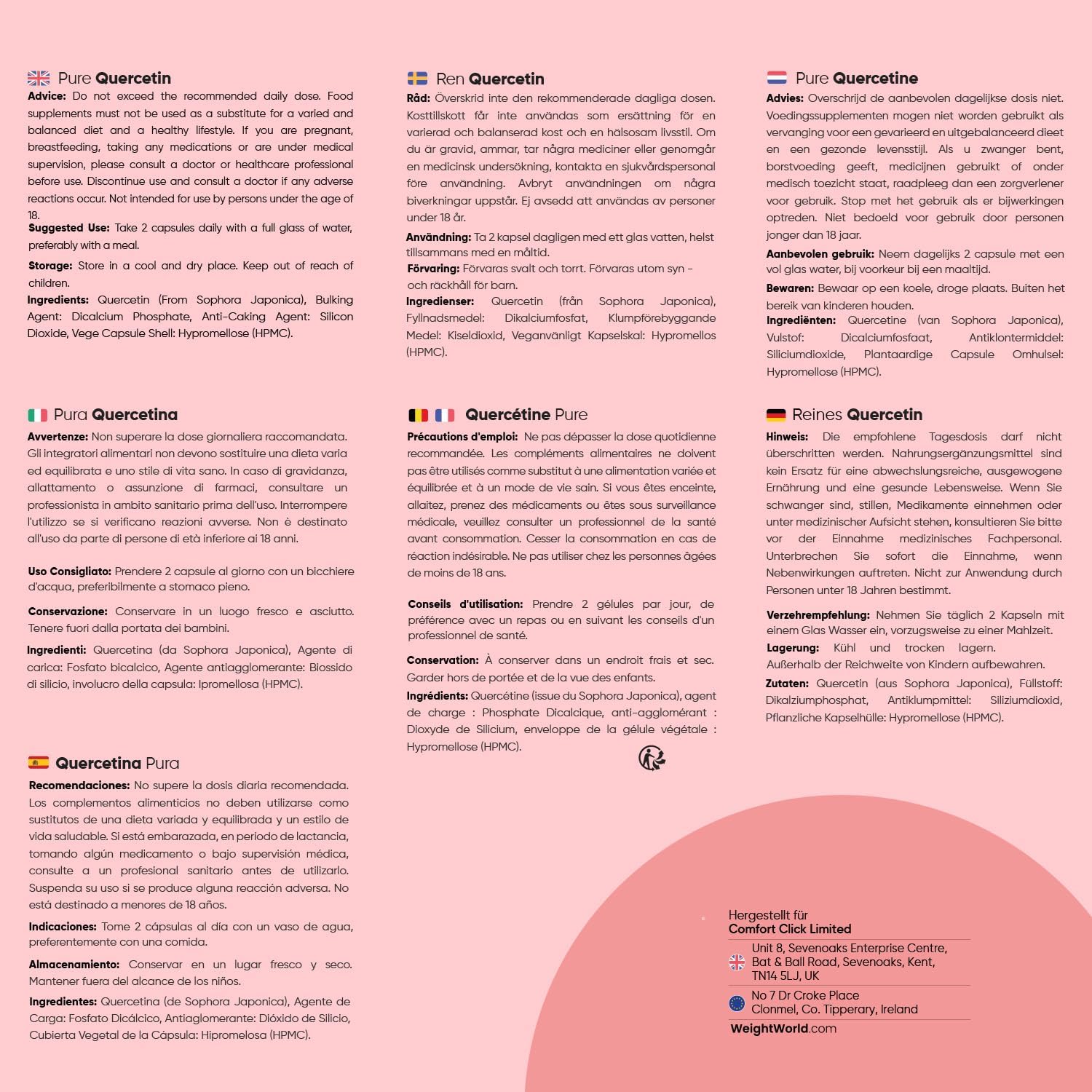 Thumbnail 4 de WeightWorld Reines Quercetin 180 Kapseln 💊