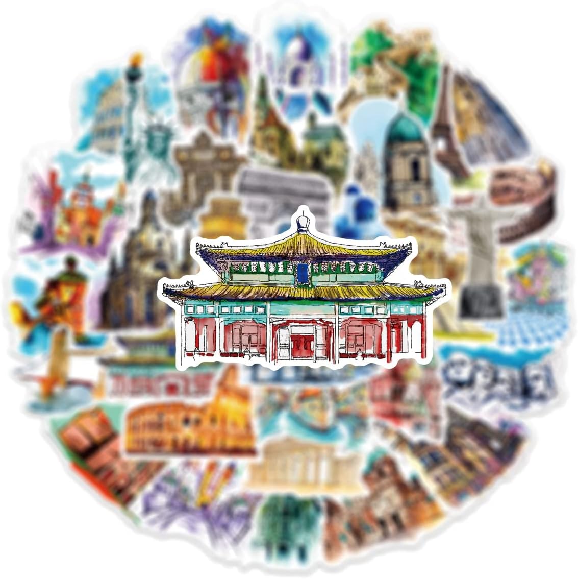 Detalle de Architecture Stickers, 50-Pack