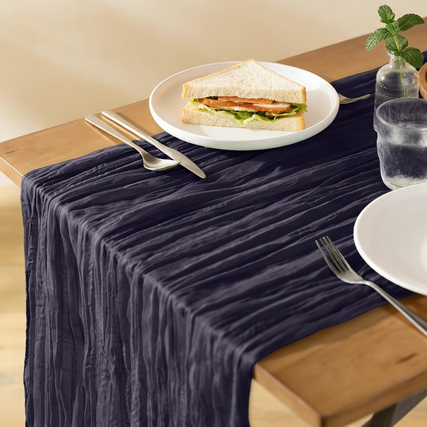 Thumbnail 4 de Foatcox Chemin de Table Aubergine 300 x 90 cm