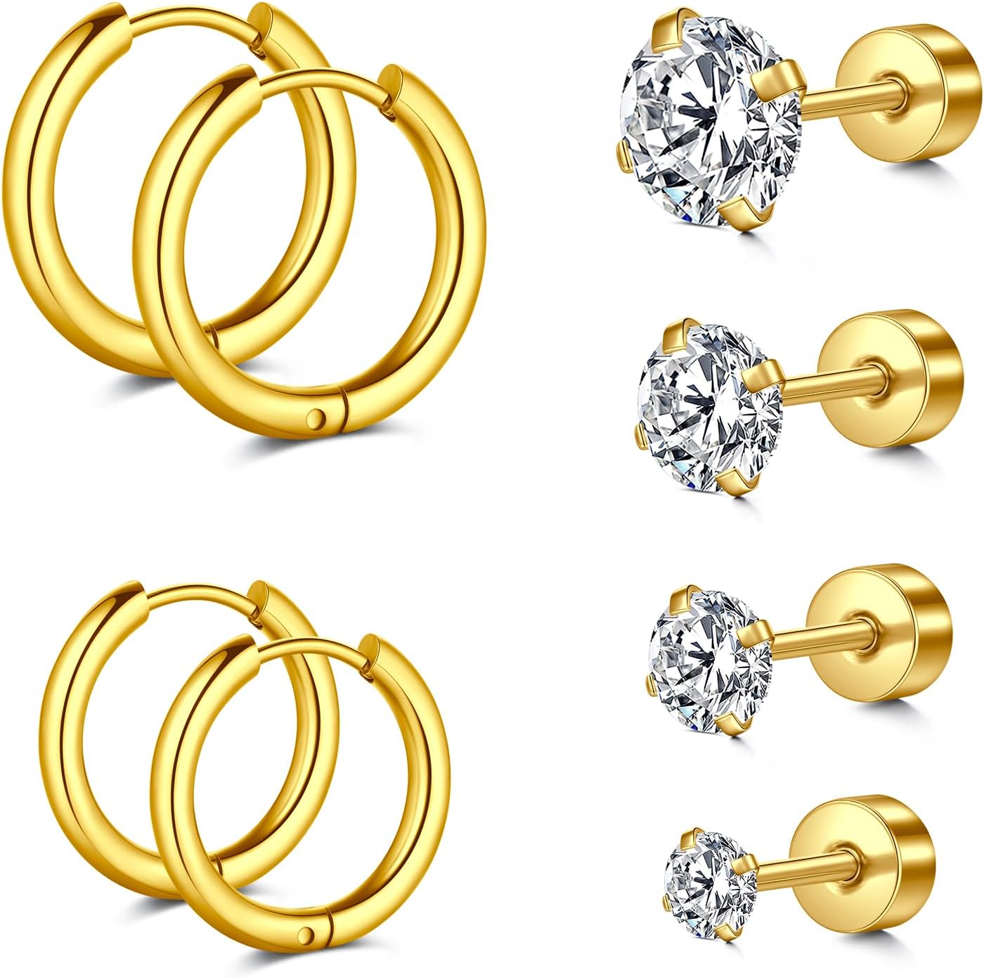Thumbnail 5 de Longita Tragus Earrings Stud 6MM set