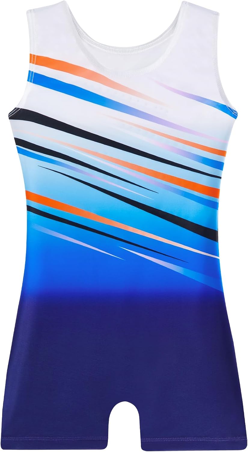 Detalle 2 de Gogokids Girls' Gradient Sequin Leotard with Hair Tie – One-Piece Gymnastics Unitard (Ages 3-12)