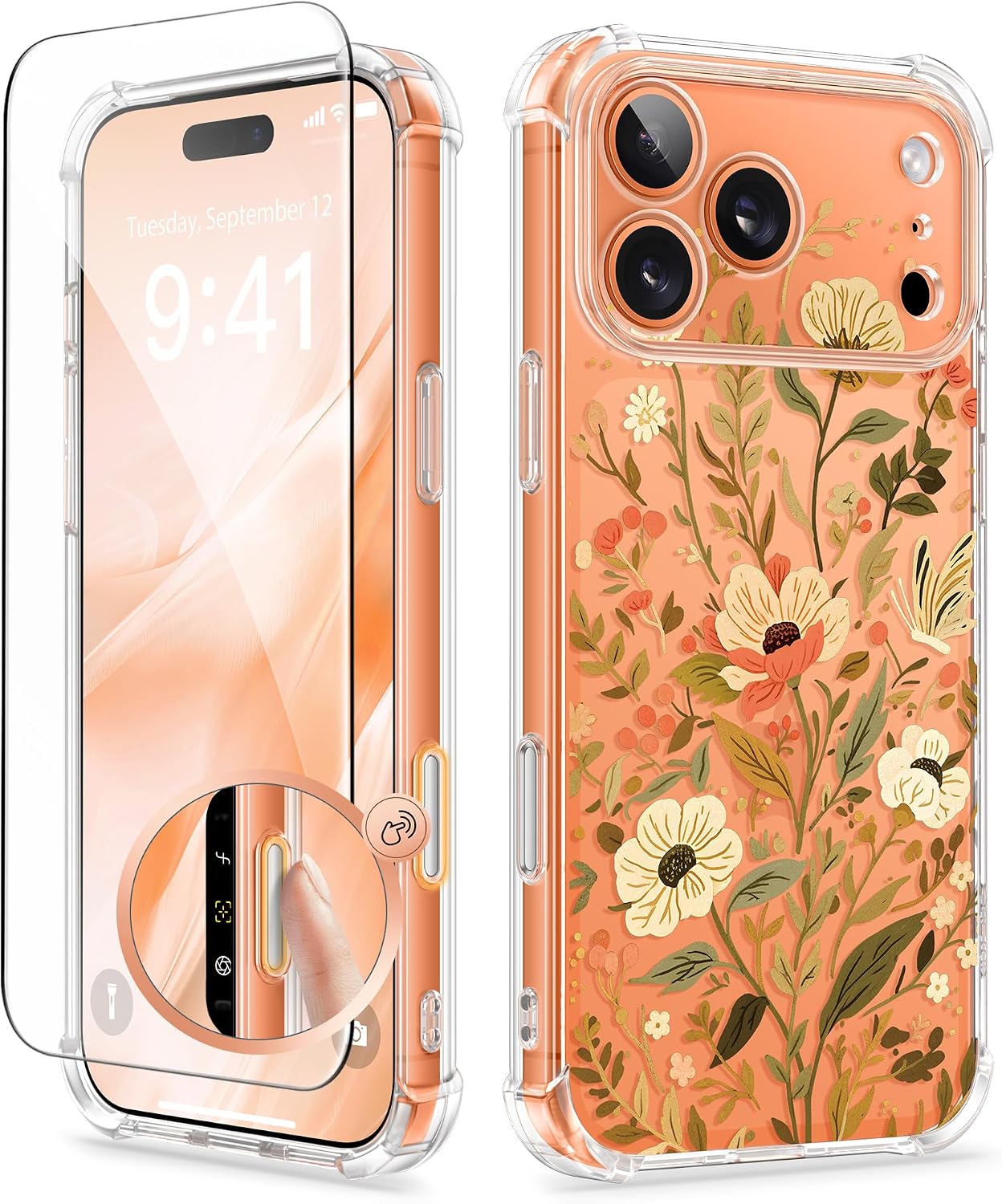 Detalle de GVIEWIN iPhone 17 Pro Max case 6.9" with screen protector