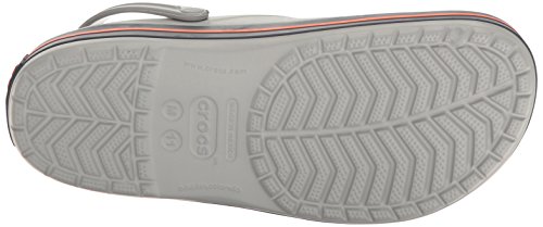 Detalle de Crocs Crocband Clog - Unisex Adults, Grey (Light Grey/Navy), EU 36/37