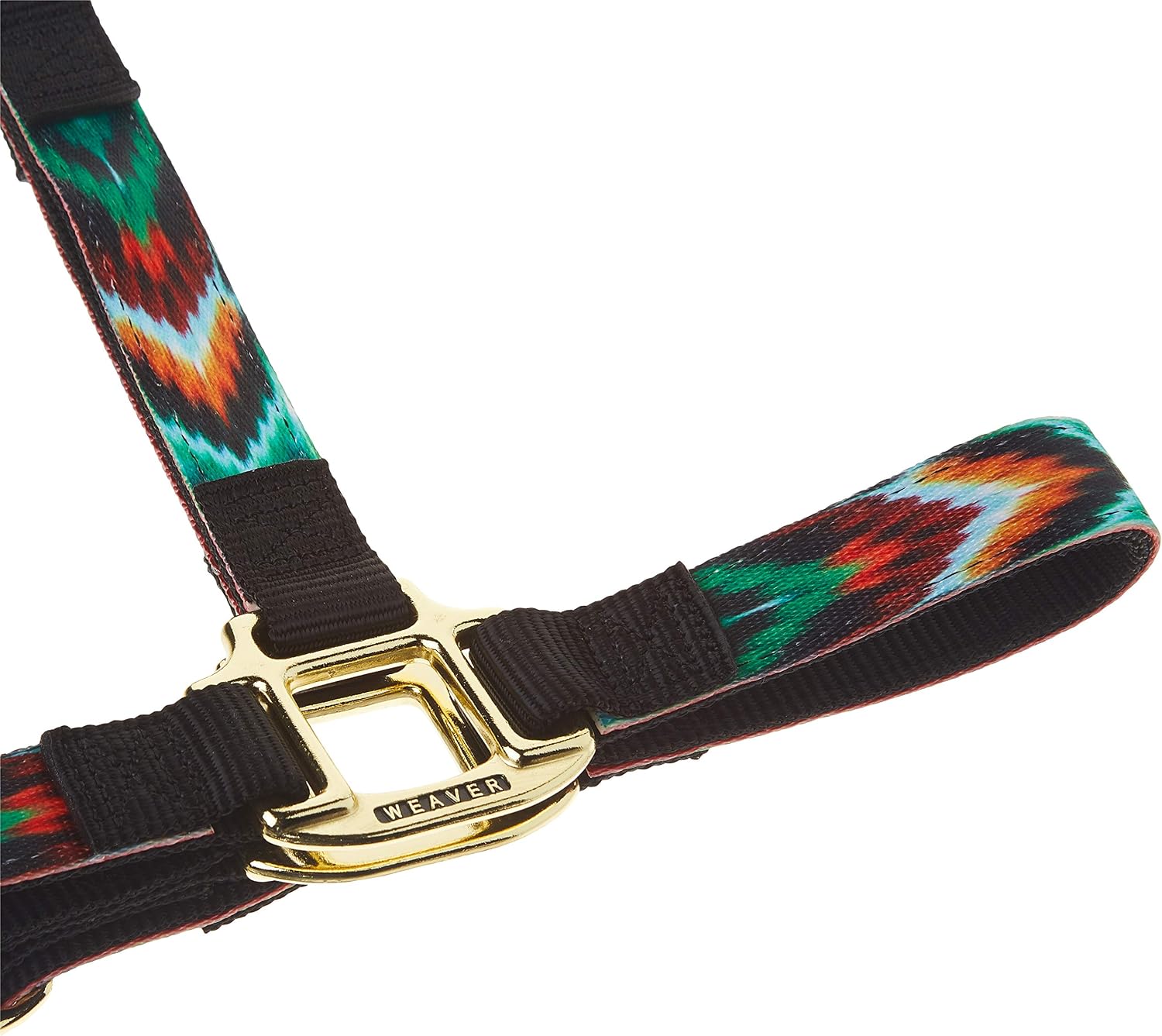 Detalle 1 de Weaver Equine kantar nylonowy Chevron, regulowany, wiązany, czarny/wielokolorowy