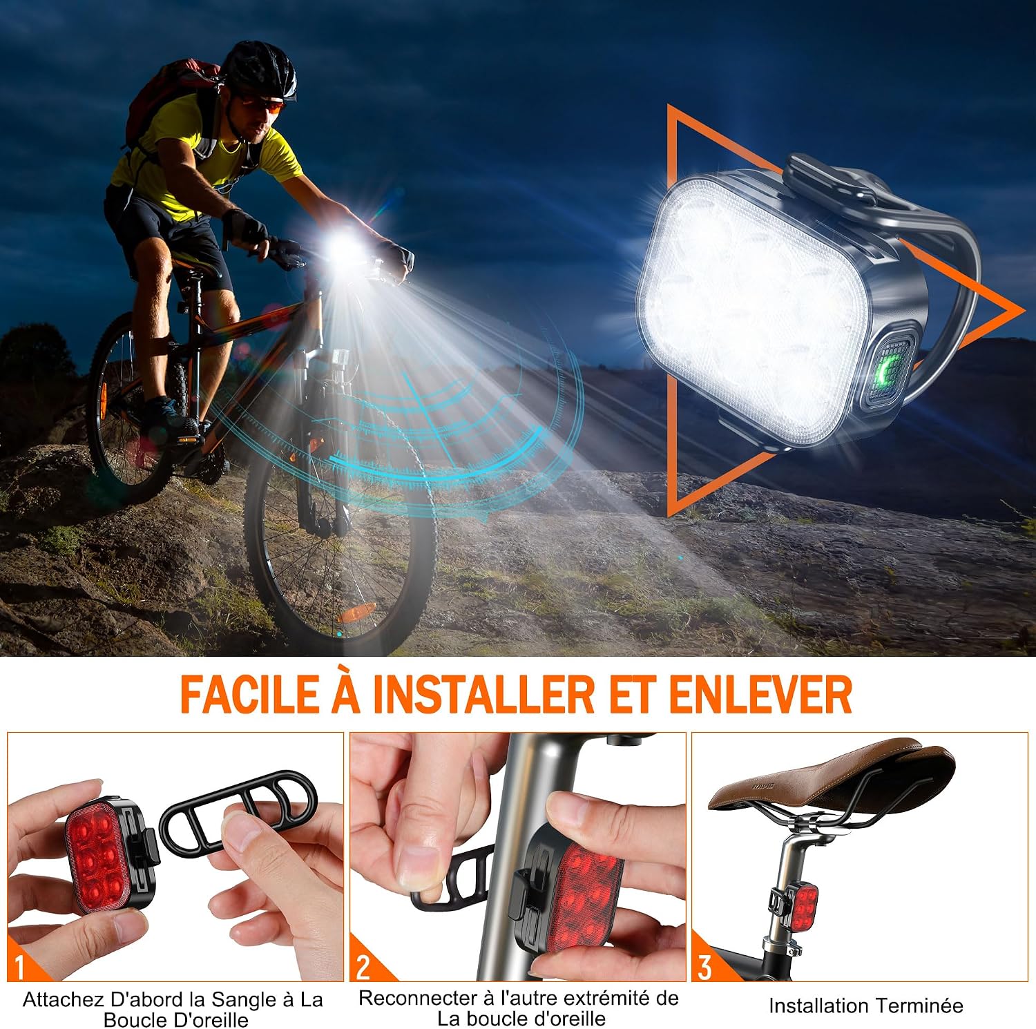 Thumbnail 4 de ASUNND Lumiere Velo feux vélo 600 mAh