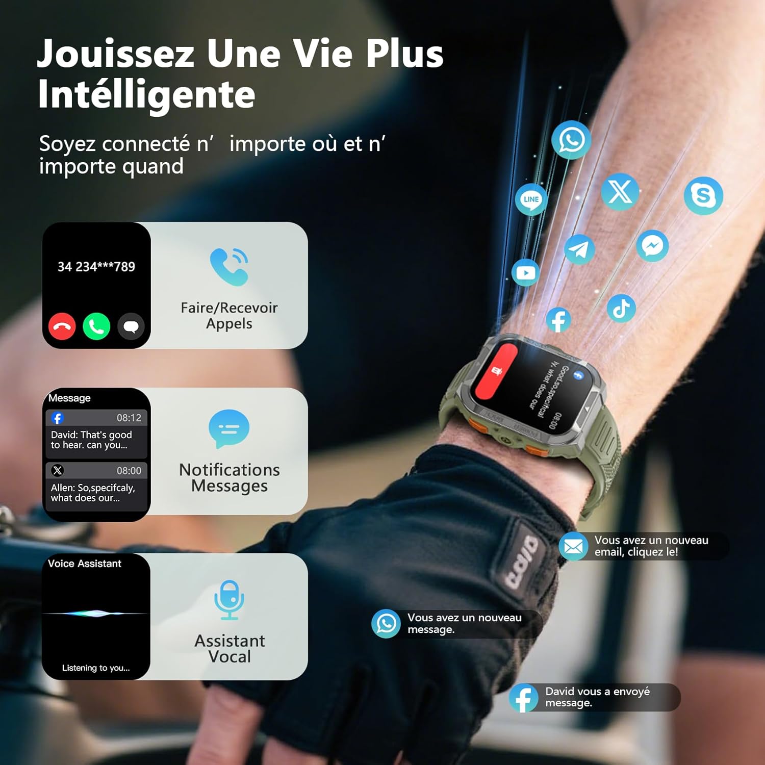 Thumbnail 4 de Blackview Montre Connectée Homme W80Pro avec GPS intégré, 900 mAh et 110+ modes sportifs