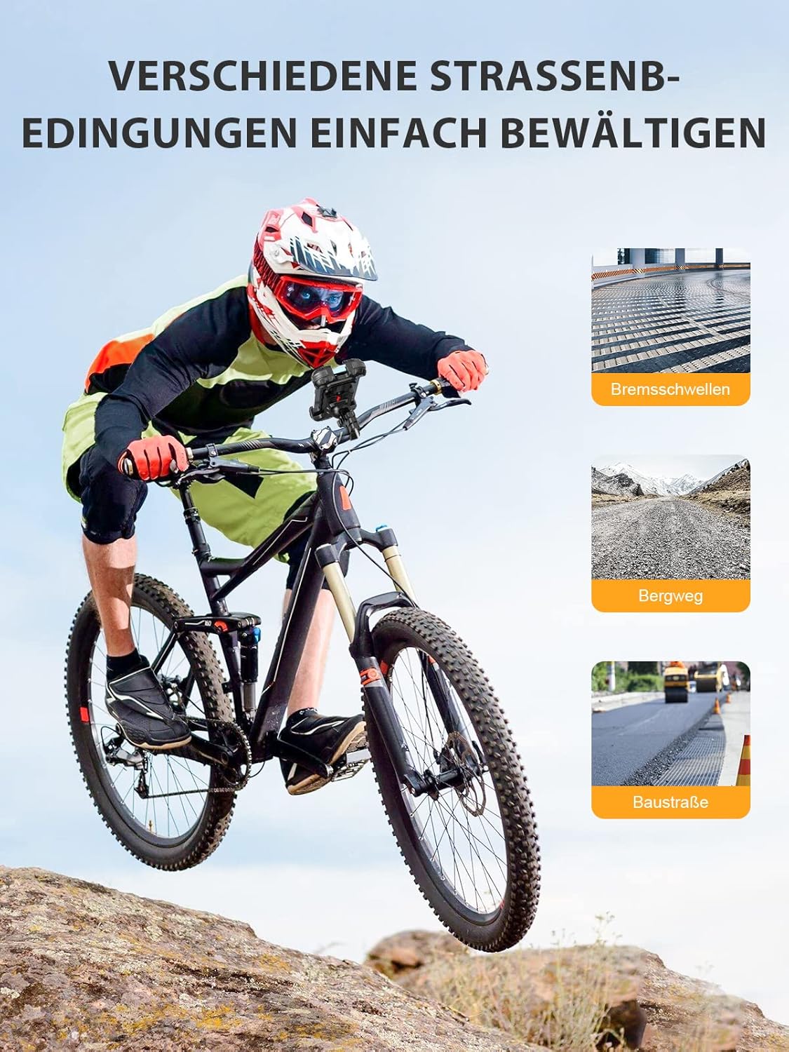 Thumbnail 6 de CIRYCASE Handyhalterung Fahrrad für 4,7–6,8 Zoll: 360° drehbar, Anti-Vibration & Lenker-Klemme