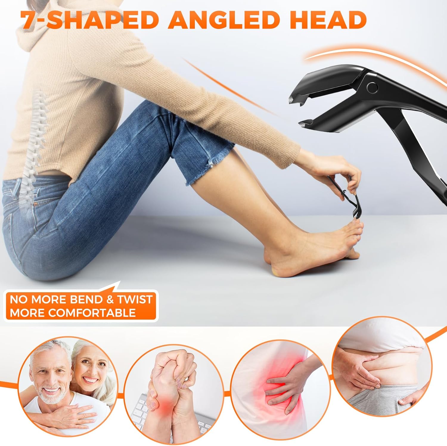 Detalle 2 de DRMODE Toe Nail Clippers for Thick Nails, angled head