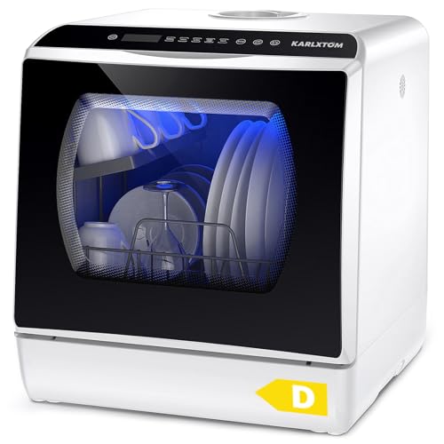 Detalle de Karlxtom Table Top Dishwasher 6 Programs: Compact Power for Small Households