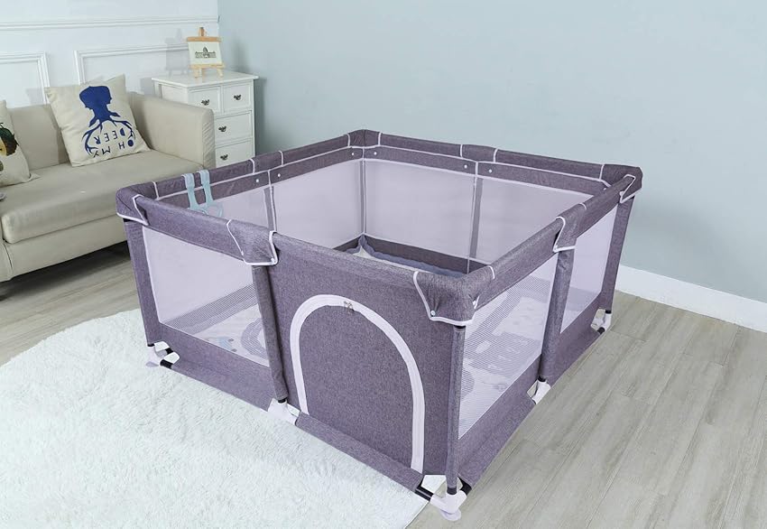 Thumbnail 2 de Star Ibaby Oxford XL 🧸 Parque con Alfombra Ultrasoft Soft Grey