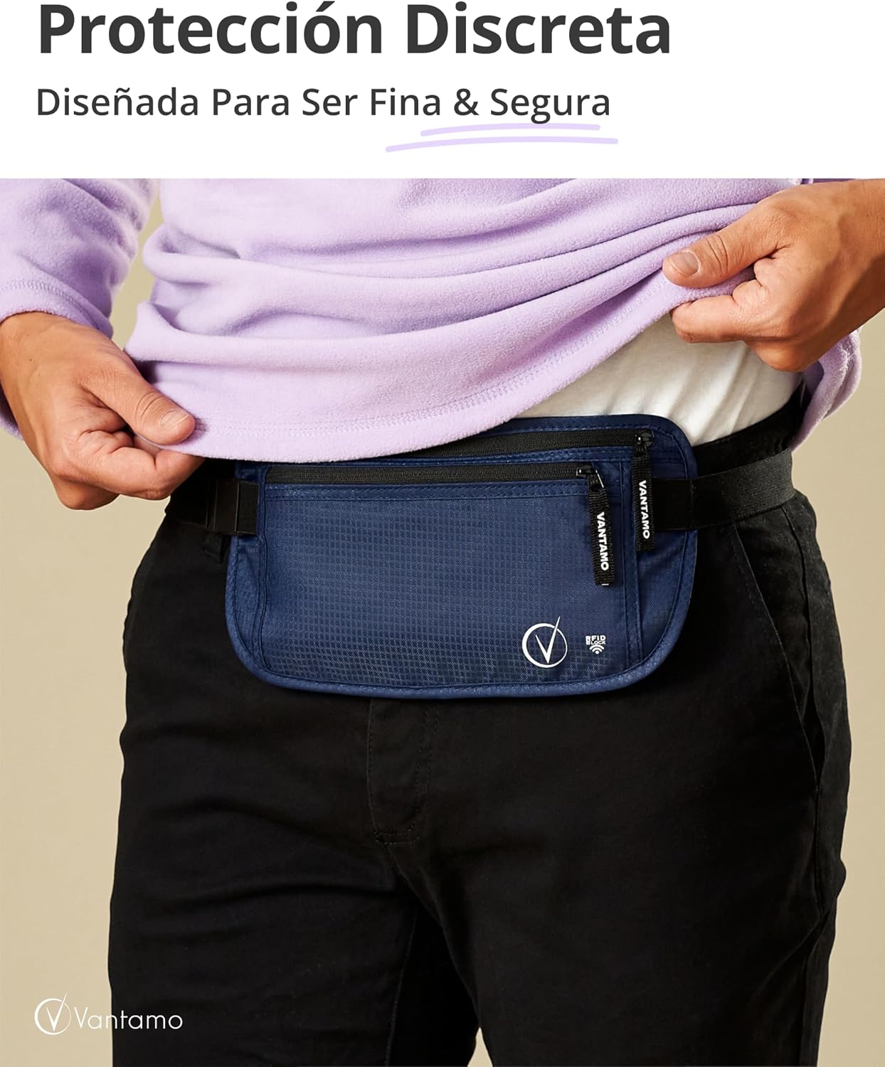 Thumbnail 1 de Vantamo Riñonera Ultradelgada RFID 40–91 cm