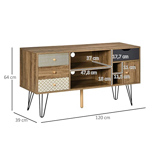 Thumbnail 6 de HOMCOM Mueble de TV 4 Cajones 🛋️ para Televisor hasta 50"