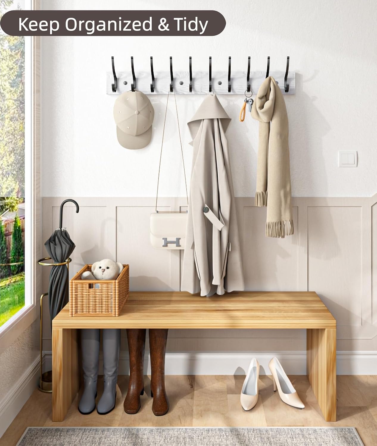 Thumbnail 4 de Optish Wooden Coat Rack, 16.1-inch