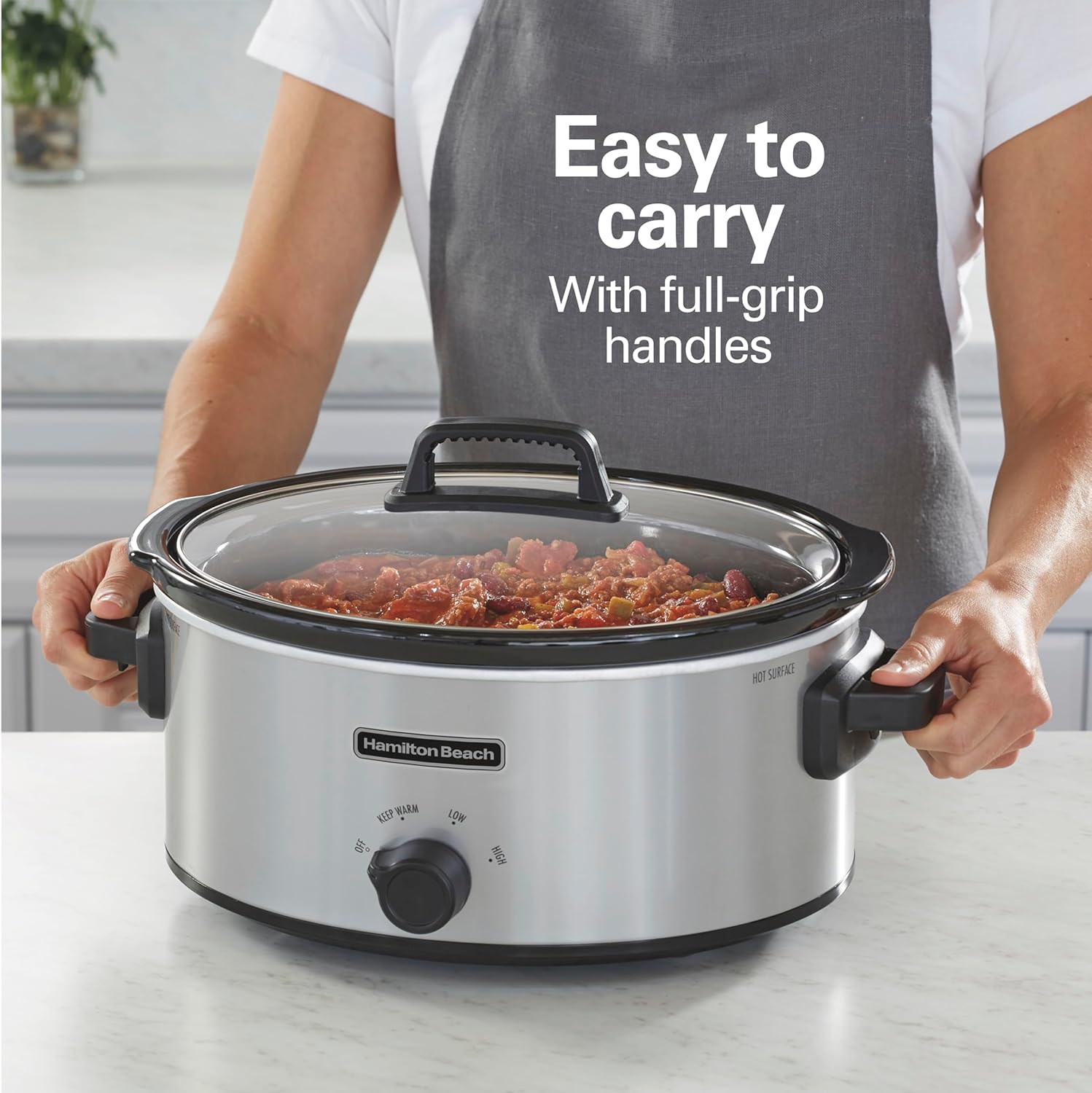 Detalle de Hamilton Beach 33665G 6-Quart Slow Cooker 🍲