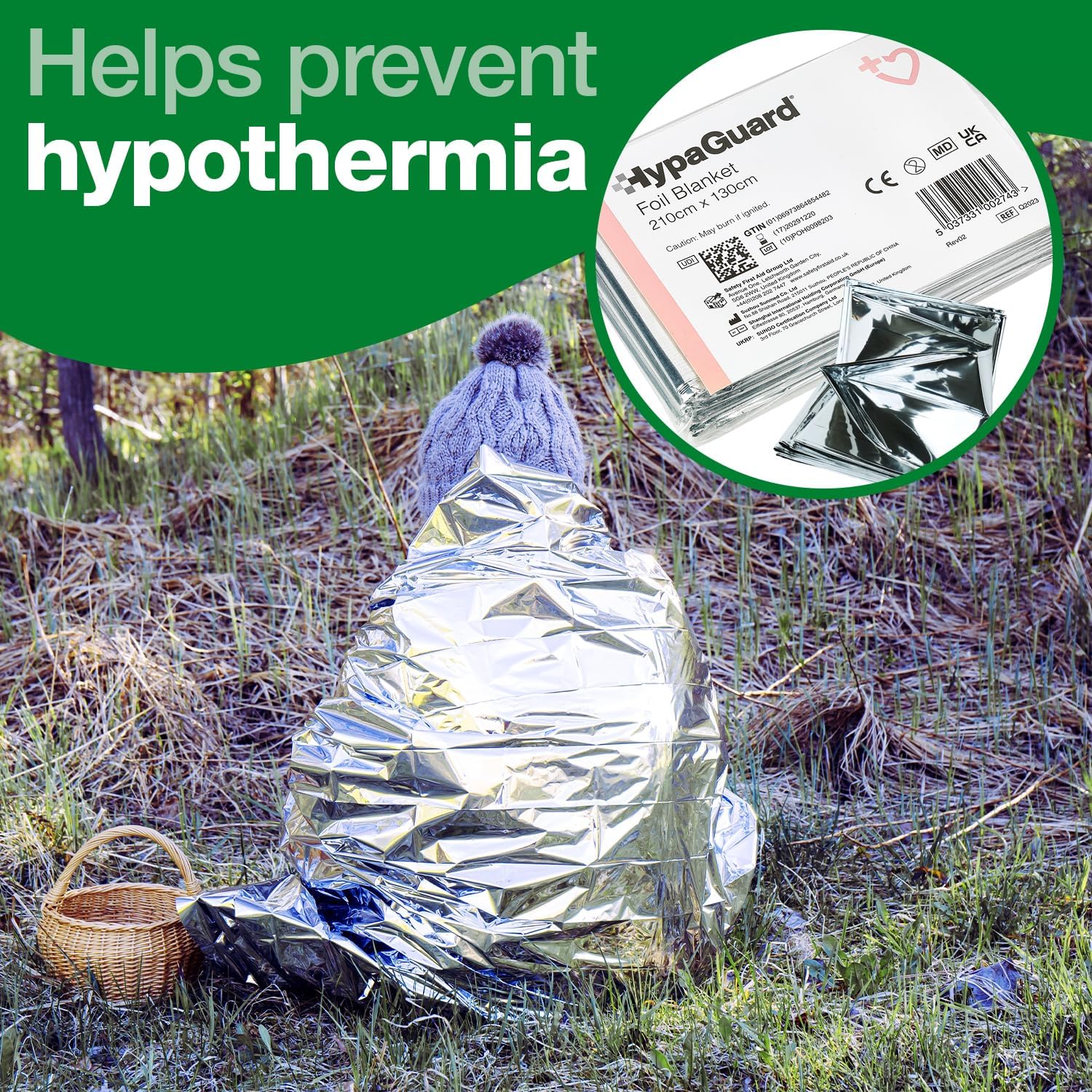 Detalle 2 de Safety First Aid Group HypaGuard survival blanket pack of 6