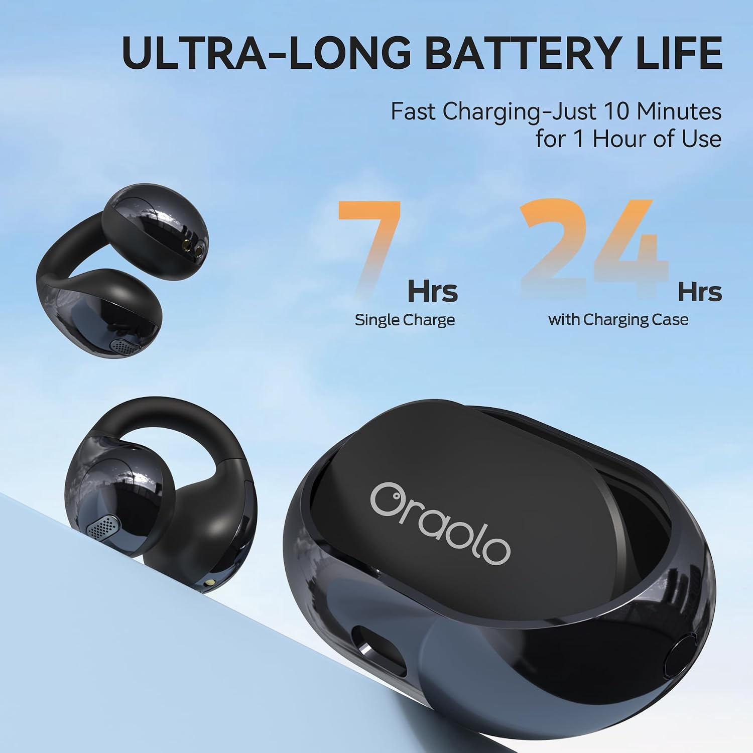 Detalle 1 de Oraolo Open-Ear Headphones, Bluetooth 6.0