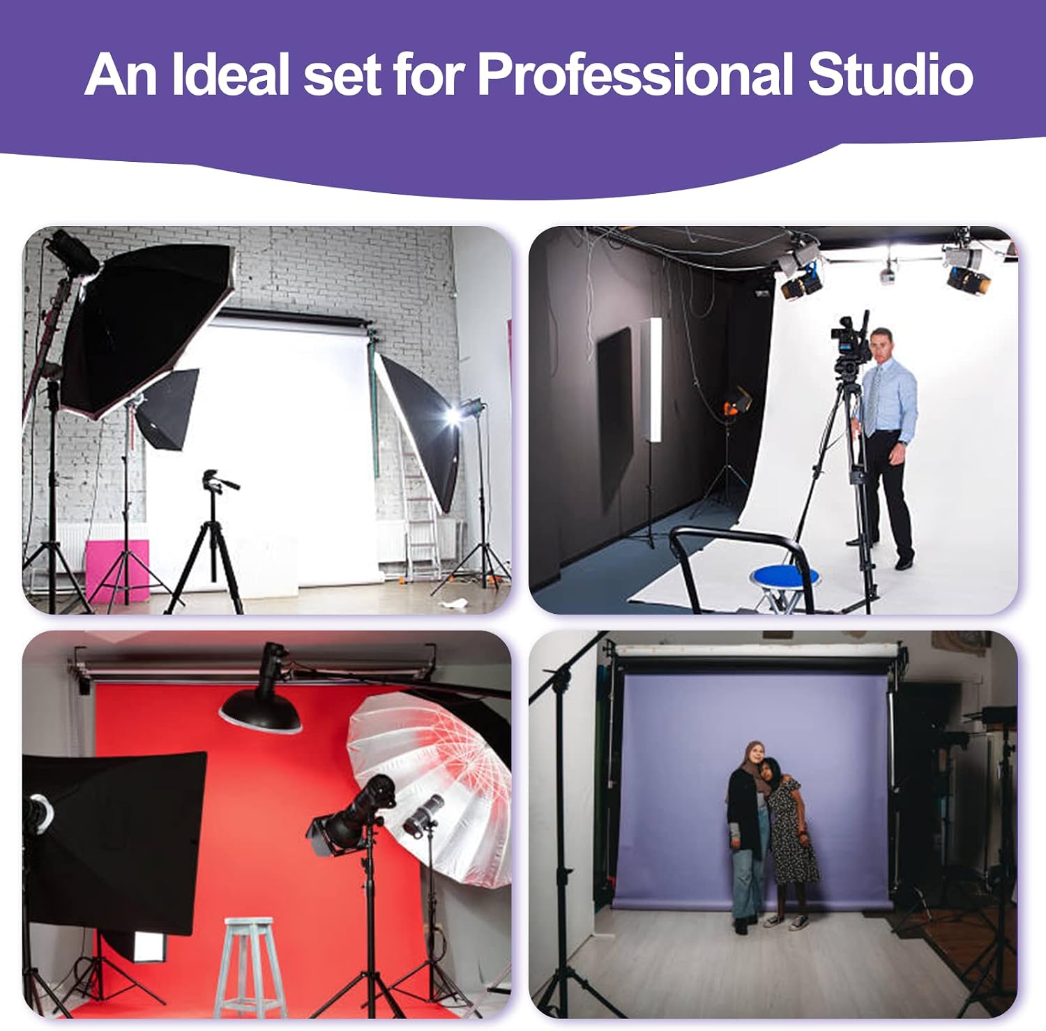 Thumbnail 1 de EMART Fotografie 6-Rollen Wandhalterungen Hintergrund System – vielseitig einsetzbar und flexibel montierbar