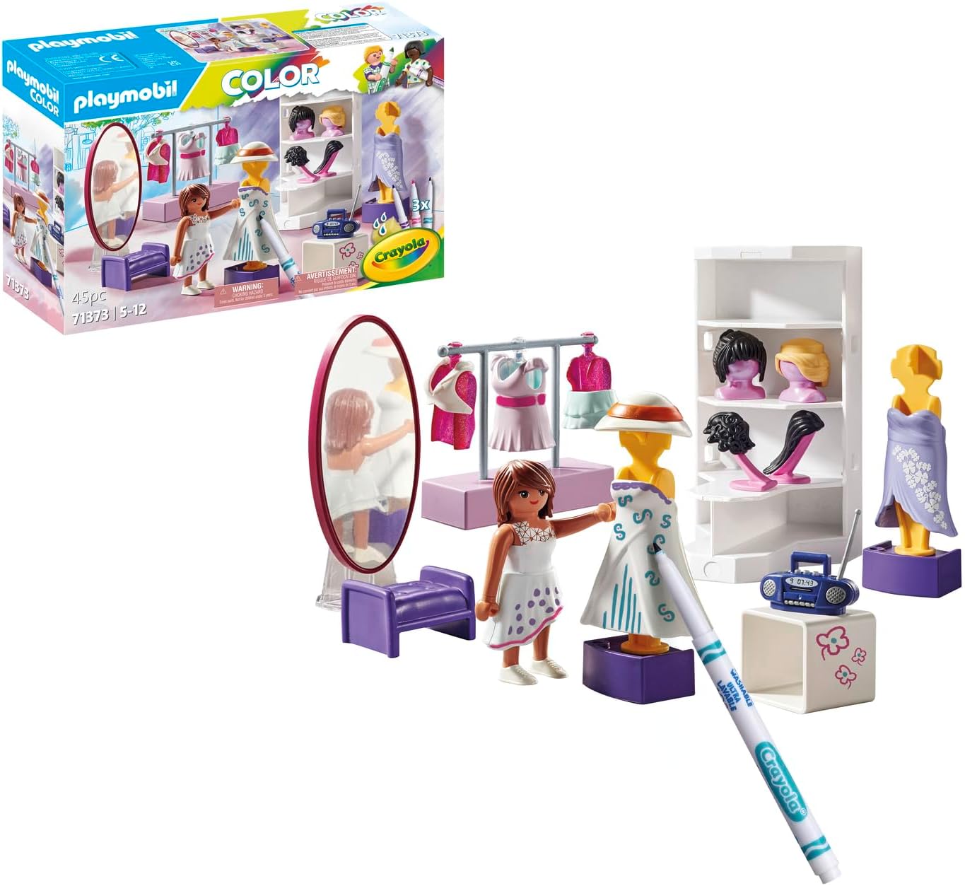 Detalle de PLAYMOBIL Color 71373 Fashion Design Set – Modische Kreativität für Kinder ab 5 Jahren