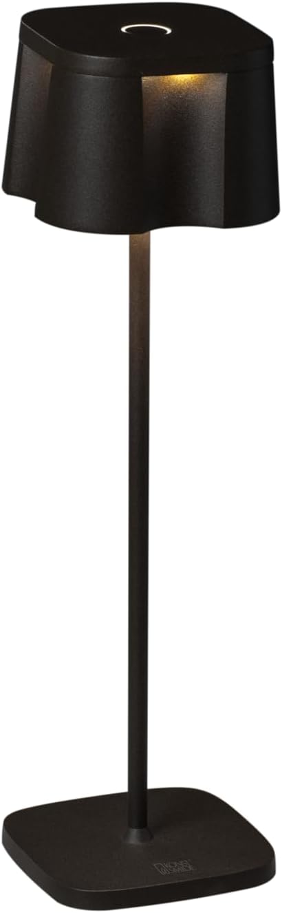 Detalle de Konstsmide Nice 7818-750 – lampa stołowa LED z aluminium, IP54 i USB-C