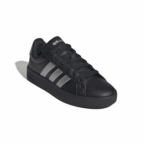 Detalle de adidas Grand Court 3.0 Junior, chaussures enfant noires et argentées, 36 2/3 EU