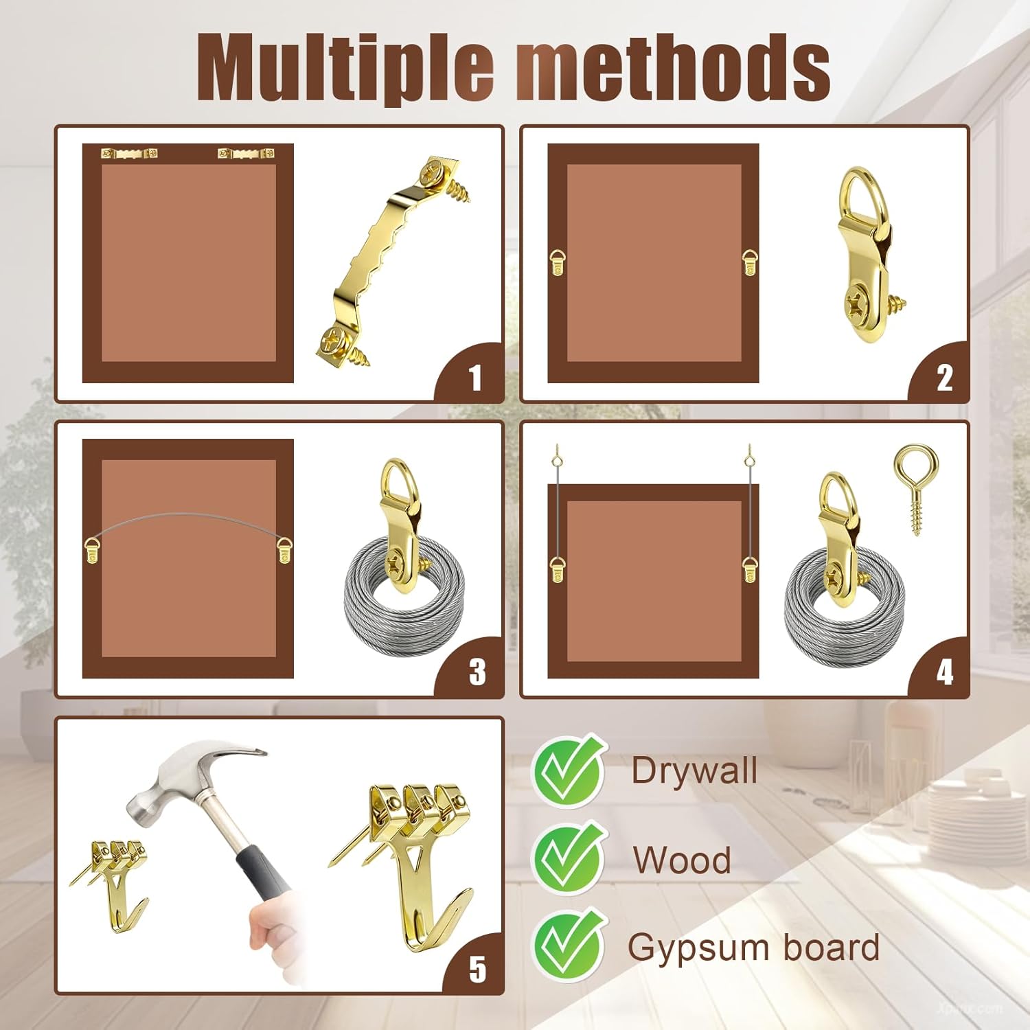 Thumbnail 2 de ojussa 300pcs Picture Hanging Kit