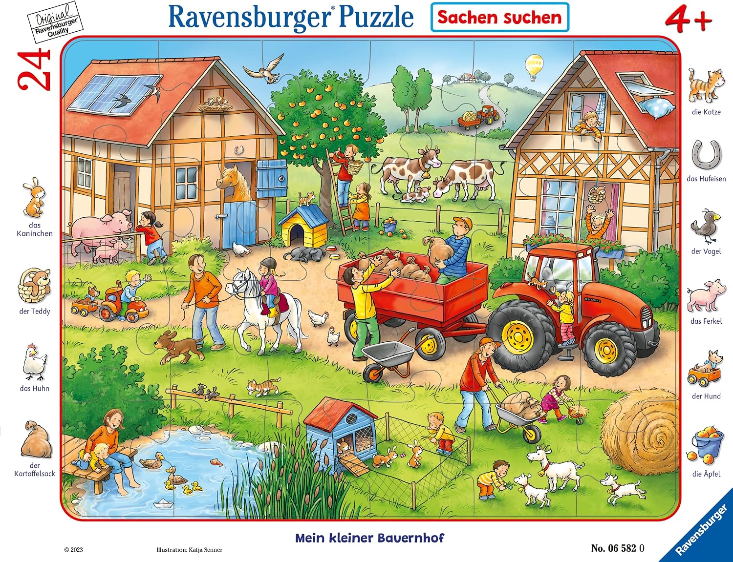 Detalle de Ravensburger Kinderpuzzle 06582 „Mein kleiner Bauernhof“ – Rahmenpuzzle mit 24 Teilen ab 4 Jahren