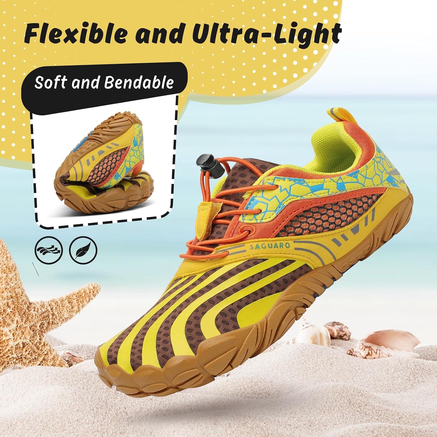 Detalle de SAGUARO scarpe barefoot minimaliste per bambini e ragazzi (acqua, indoor e outdoor)