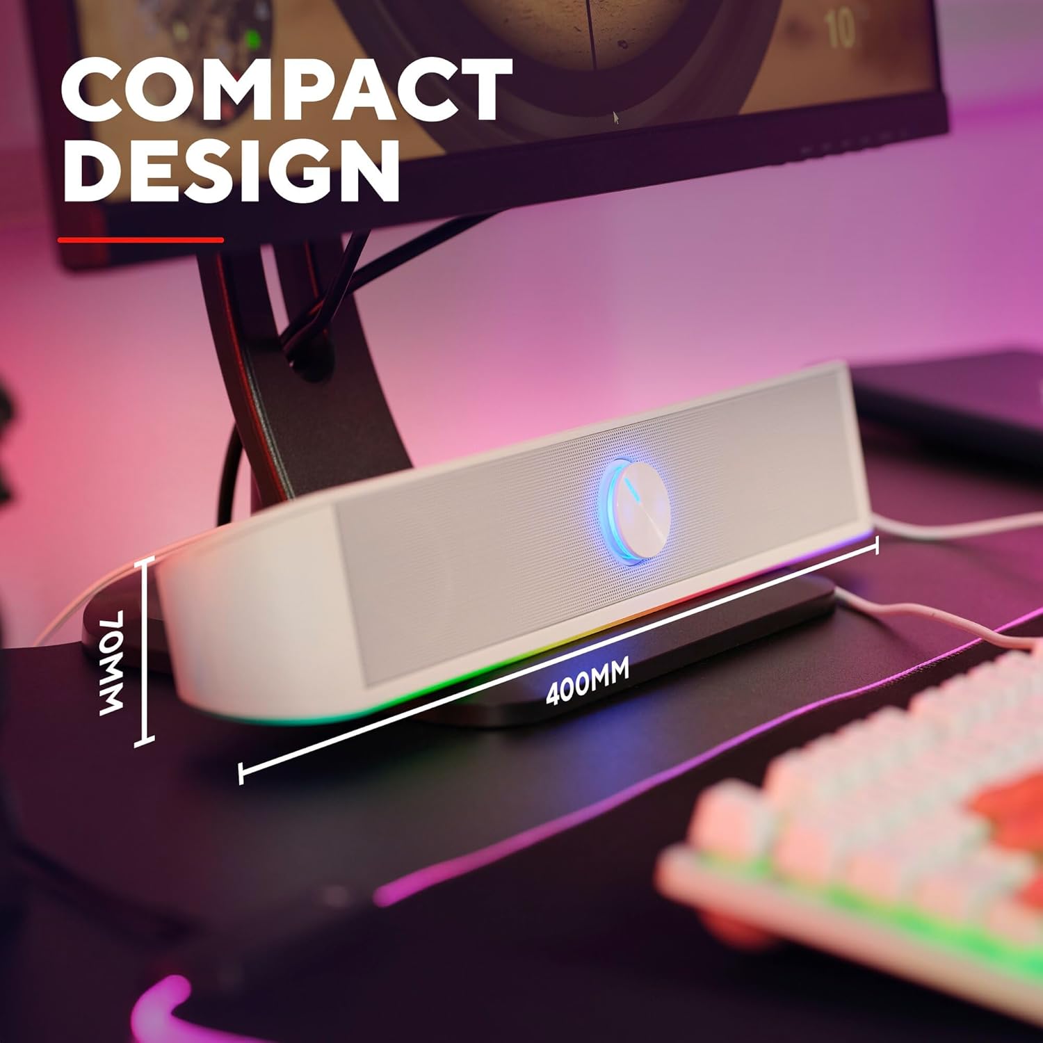 Thumbnail 2 de Trust Gaming GXTrust 1619W Rhox RGB Soundbar