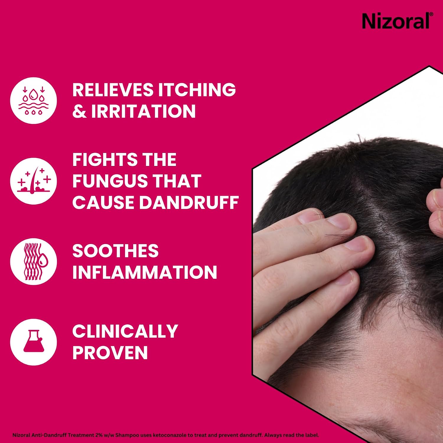 Thumbnail 3 de Nizoral Anti-Dandruff Treatment Shampoo (1 x 100ml) — Clinically proven for itchy, flaky scalps