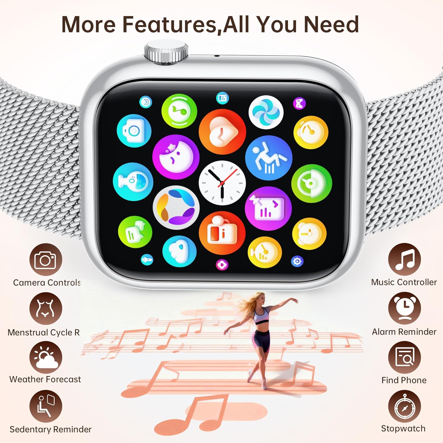Thumbnail 5 de Women Smartwatch Fitness Tracker for Lady 1.83