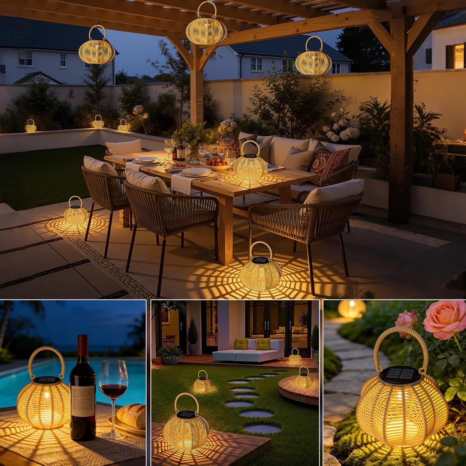 Thumbnail 6 de KagoLing Solar Lights Outdoor Garden – Pumpkin Style, 2-Pack