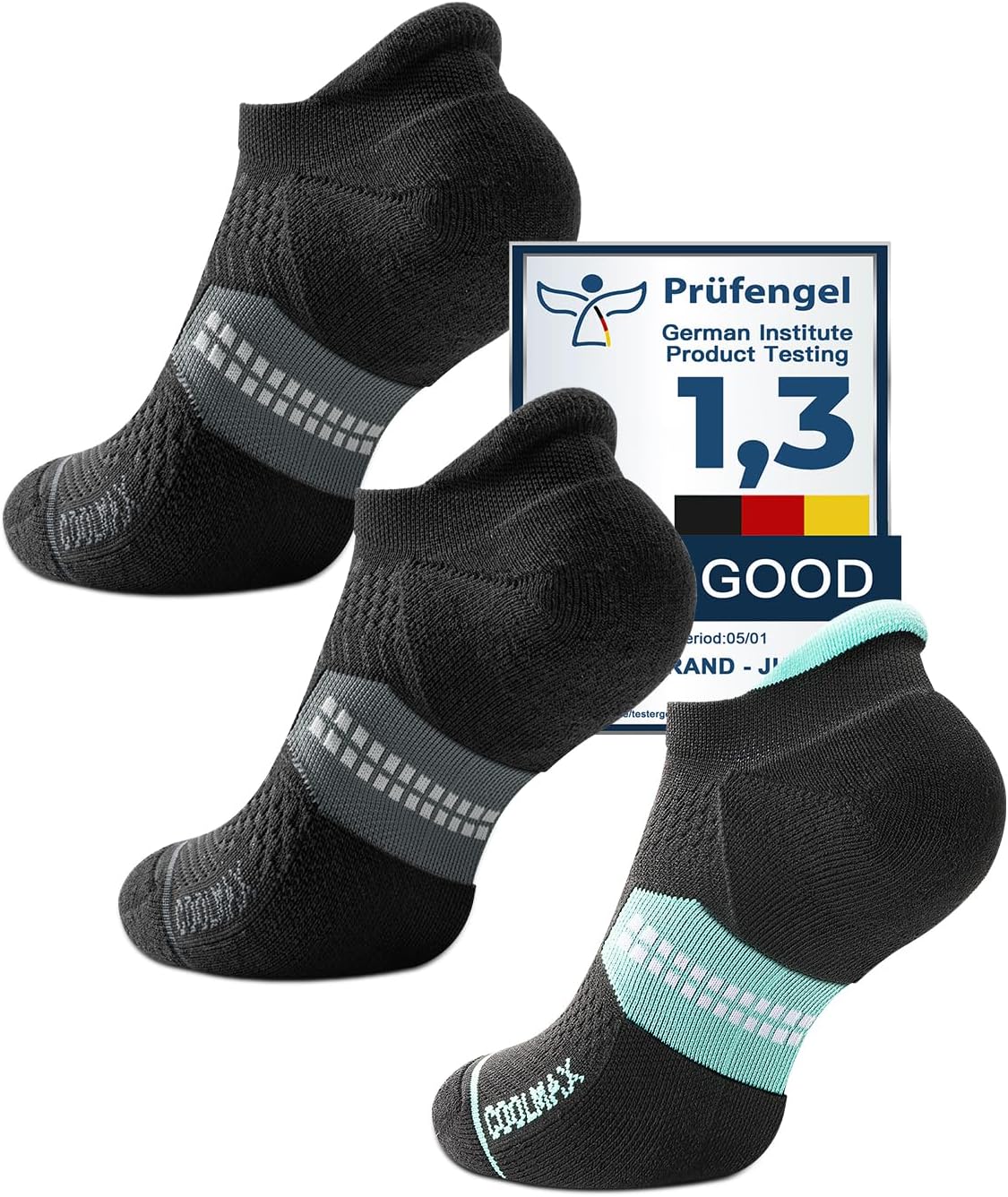 Detalle de Juclise Women's Coolmax Bamboo Viscose Compression Running No Show Socks